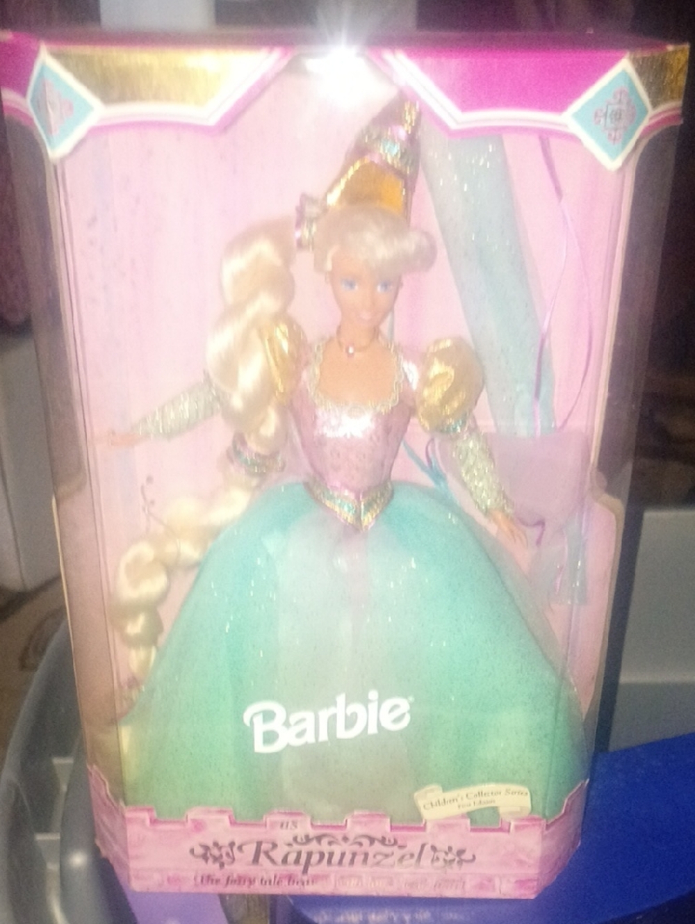 Barbie Rapunzel Glitter Ball Gown Doll - Pink & Mint